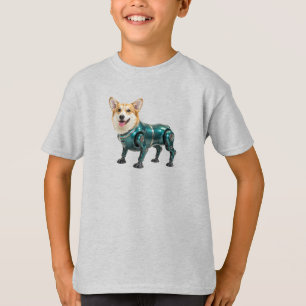Camiseta Infantil Robô Corgi Fofo