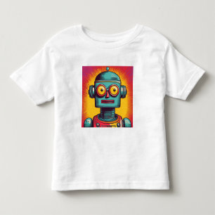 Camiseta Infantil Robô de pop Art