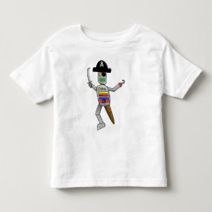Camiseta Infantil Robô do pirata