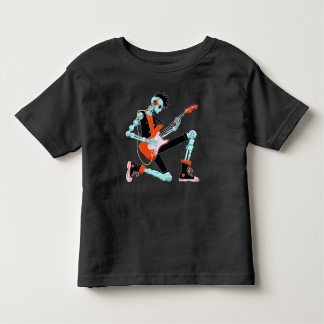 Camiseta Infantil Robô Guitarista (Frente)