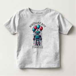 Camiseta Infantil Robô Pensava Que O Garoto De Aniversário