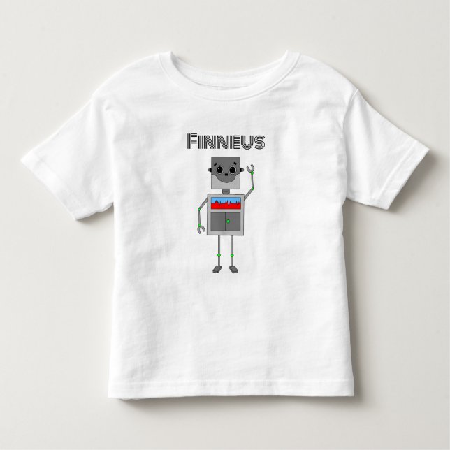 Camiseta Infantil Robô Personalizado Pensado (Frente)