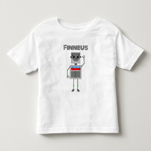 Camiseta Infantil Robô Personalizado Tema  (Frente)