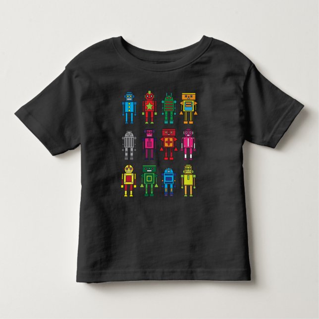 Camiseta Infantil Robot presente Robotik Retro brinquedo Brincas (Frente)