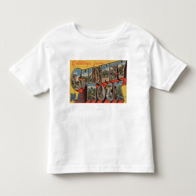 Camiseta Infantil Rocha da chaminé, North Carolina (Frente)