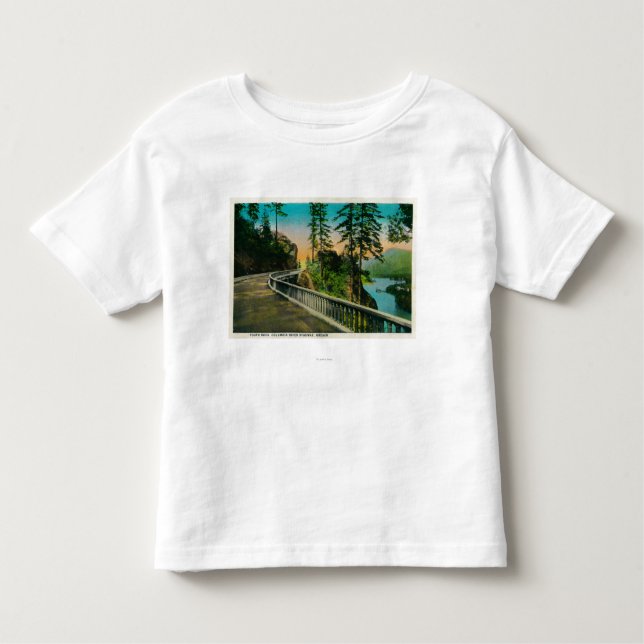 Camiseta Infantil Rocha do dente no rio de Colômbia RiverColumbia, (Frente)