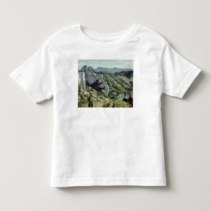 Camiseta Infantil Rochas de Paul Cezanne   em L'Estaque, 1879-82