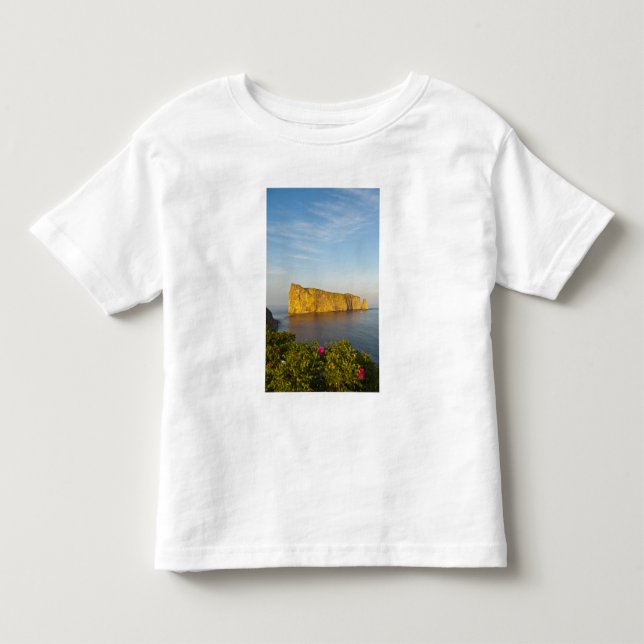 Camiseta Infantil Rocher Perce (Rocha Perce), Quebec, Canadá. (Frente)