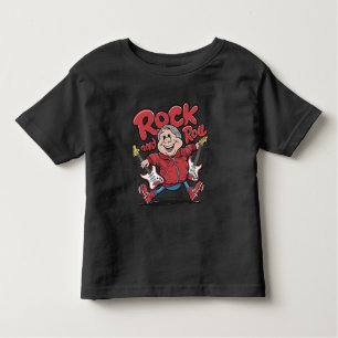 Camiseta Infantil Rock And Roll Groovy Guitarist A Derrubar