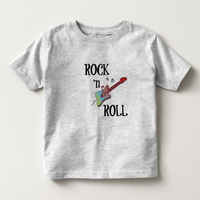 Camiseta Infantil Rock n Roll Toddler T-Shirt (Frente)