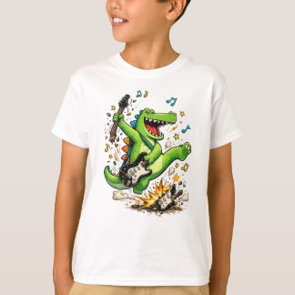 Camiseta Infantil Rockin' Crocodile Guitar Smash