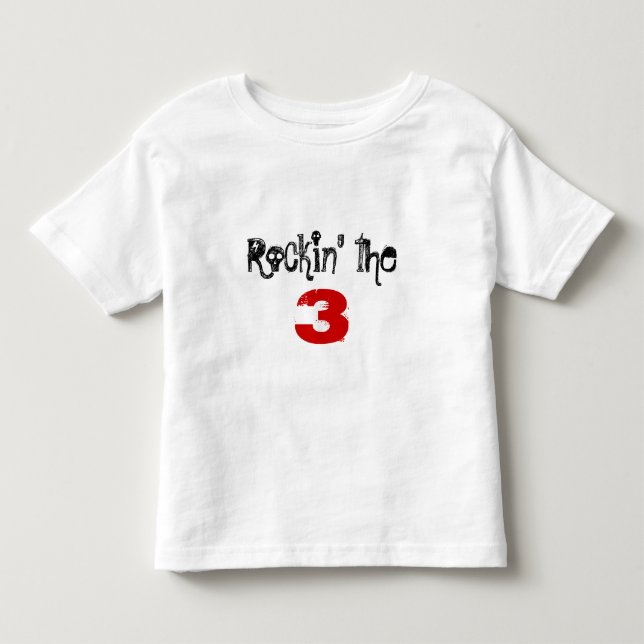 Camiseta Infantil Rockin os 3 (Frente)
