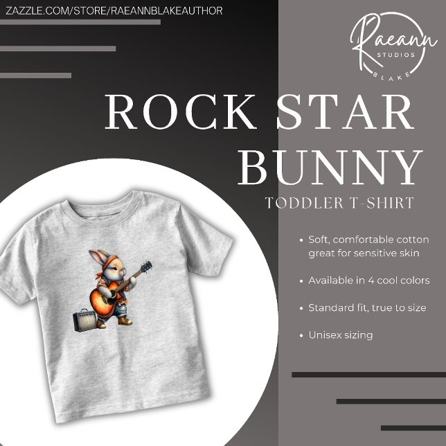 Camiseta Infantil Rockstar Bunny Toddler T-Shirt (Criador carregado)