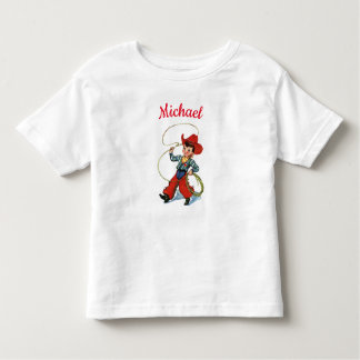Camiseta Infantil Rodeo cowboy com corda de lasso nome personalizado