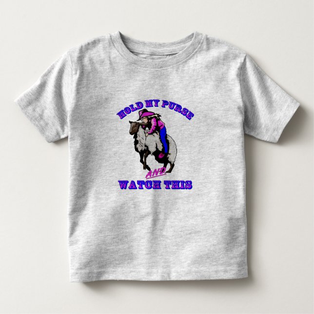 Camiseta Infantil Rodeo Cowgirl Mutton Bustin" Respectivo (Frente)