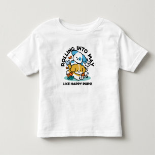 Camiseta Infantil Rolando Para Maio Como Pups Felizes - Cachorro Pri