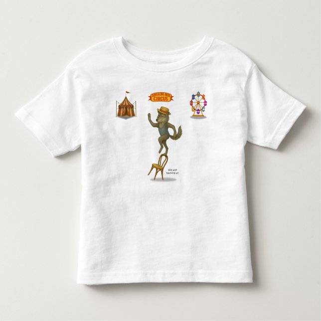 Camiseta Infantil Rolf wolf balancing act (Frente)
