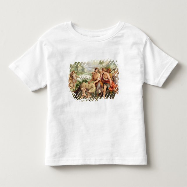 Camiseta Infantil Romulus suckled pelo ela-lobo (Frente)