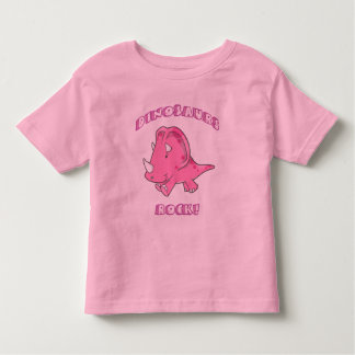 Camiseta Infantil Rosa de rocha dos dinossauros