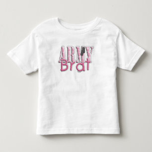 Camiseta Infantil Rosa do pirralho do exército