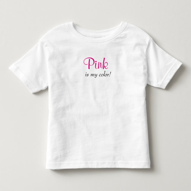 Camiseta Infantil Rosa Fofo é Minha Cor (Frente)