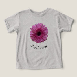 Camiseta Infantil Rosa Gerbera Daisy Flor Silvestr