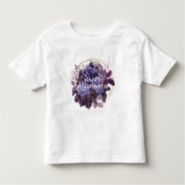 Camiseta Infantil Rosas Roxos de Halloween