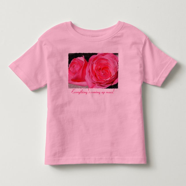 Camiseta Infantil Rosas Trepadeiras Rosas (Frente)