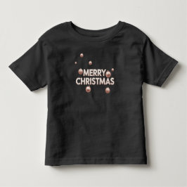 Camiseta Infantil Rose Gold Feliz Natal - Design de Férias