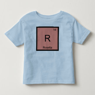 Camiseta Infantil Rosetta Nome Química Elemento Tabela Periódica