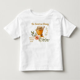 Camiseta Infantil Rosh Hashanah Aquarela Tão Doce quanto o Mel