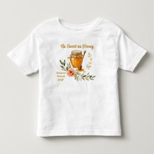 Camiseta Infantil Rosh Hashanah Aquarela Tão Doce quanto o Mel