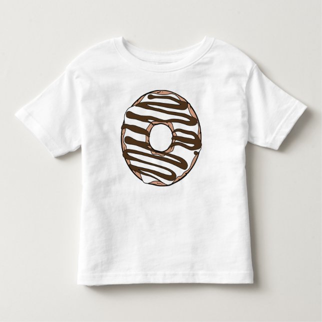Camiseta Infantil Rosquinha branca, avelã, chocolate, gelo, Glacé (Frente)