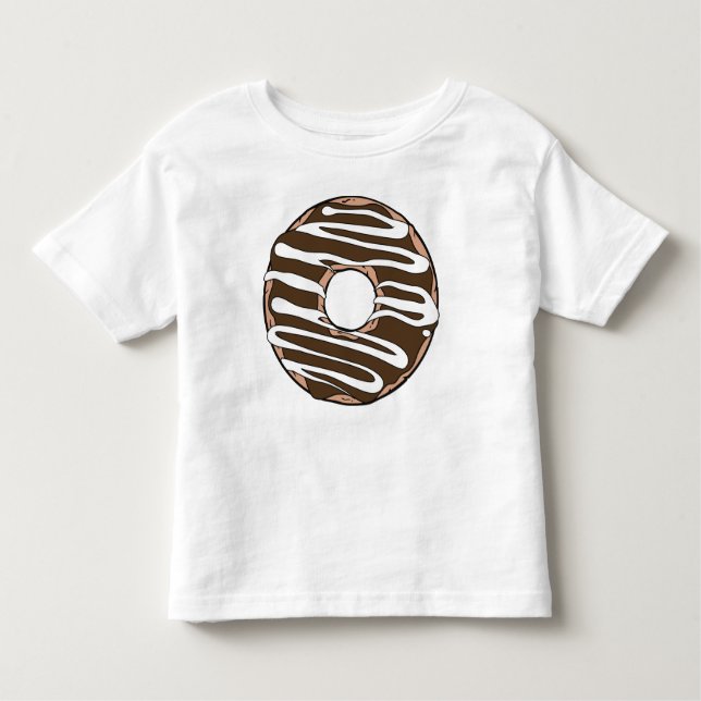 Camiseta Infantil Rosquinha De Chocolate, Noz, Icagem, Glacé, Glazar (Frente)