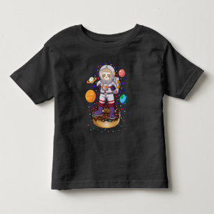 Camiseta Infantil Rosquinha do Planeta de Galáxias Astronautas Espa