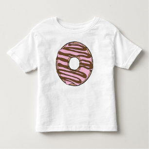 Camiseta Infantil Rosquinha Rosa, Castanho, Chocolate, Icagem, Glacé