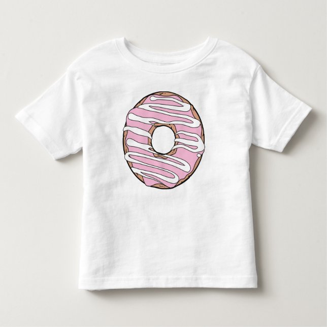 Camiseta Infantil Rosquinha Rosa, Noz, Glazar, Icagem, Glacé (Frente)