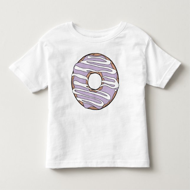 Camiseta Infantil Rosquinha Roxa, Amendoim, Icagem, Glacé, Glazar (Frente)