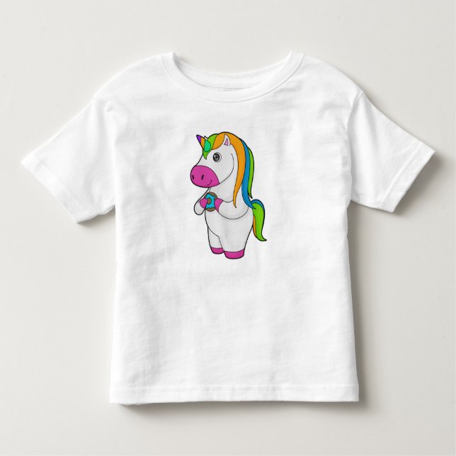 Camiseta Infantil Rosquinha Unicorn (Frente)