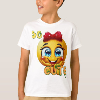 Camiseta Infantil Rosto de Emoji Tão Fofo | Fofo S
