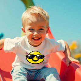 Camiseta Infantil Rosto Sorridente Legal Feliz Y2K
