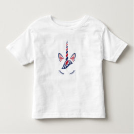 Camiseta Infantil Rosto Vermelho e Branco Azul, Patriótico, Branco e