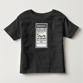 Camiseta Infantil Rótulo de Ingrediente de Menino Engraçado Simples