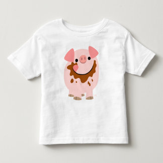 Camiseta Infantil Roupa das crianças do porco do chocolate dos