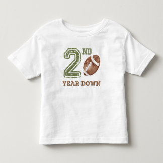 Camiseta Infantil Roupa de Aniversário de Futebol do Segundo Ano