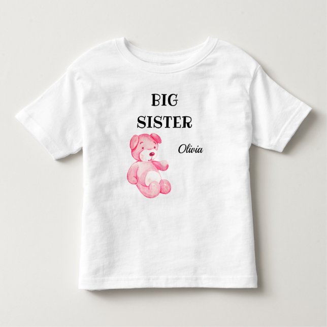 Camiseta Infantil Roupa de Chuveirinho de Bebê Menina Lindo Irmã Mai (Frente)