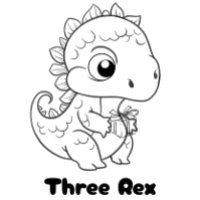 Roupa de festa de aniversário de três anos do Rex