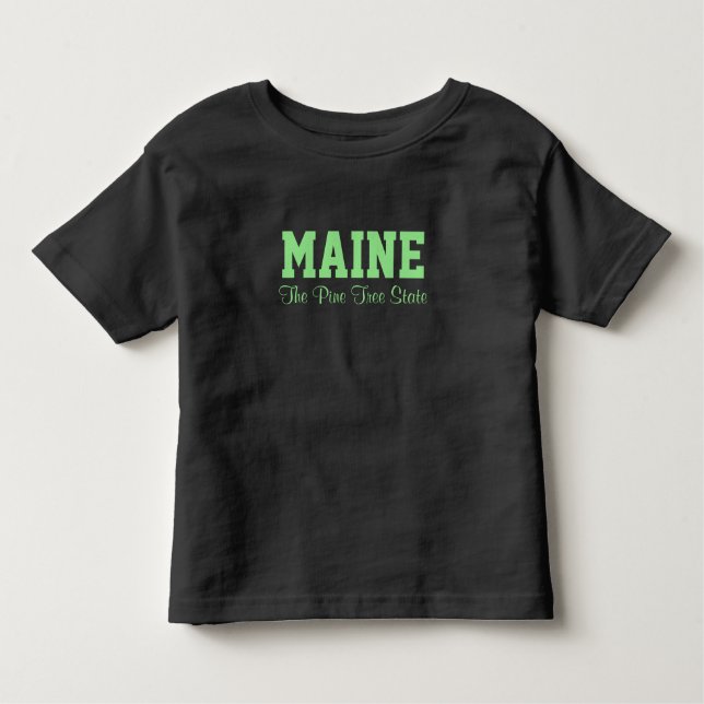Camiseta Infantil Roupa feita sob encomenda do texto de MAINE (Frente)