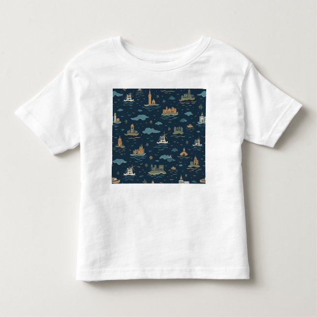 Camiseta Infantil Roupas De Bebê Com Viagem Design (Frente)