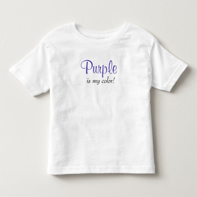 Camiseta Infantil Roxo é minha citação colorida (Frente)